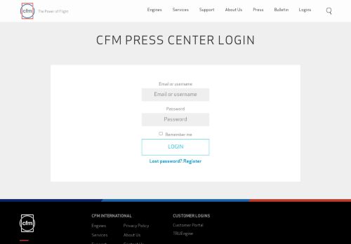 
                            11. Login - CFM International CFM International