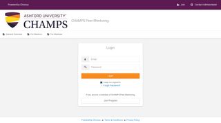 
                            11. Login - CHAMPS Peer Mentoring