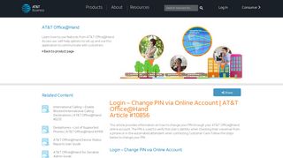 
                            7. Login - Change PIN via Online Account | AT&T Office@Hand #10856 ...