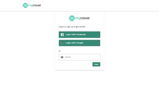
                            4. Login charity campaign - mycause