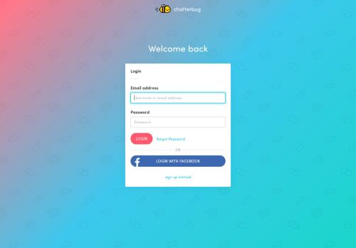 
                            13. Login • Chatterbug