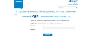 
                            4. Login - Chep