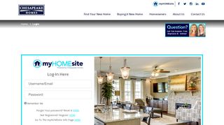 
                            5. Login | Chesapeake Homes