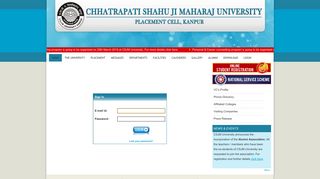 
                            6. Login - Chhatrapati Shahu Ji Maharaj University Placement Cell, Kanpur