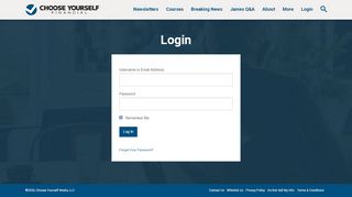 
                            1. Login - Choose Yourself Financial