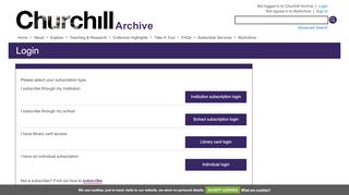 
                            8. Login - Churchill Archive
