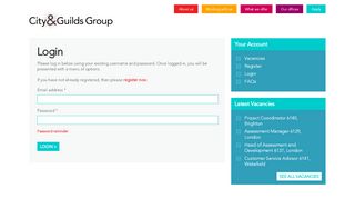 
                            1. Login | City & Guilds Group Careers
