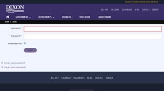 
                            8. Login | City of Dixon Illinois Government