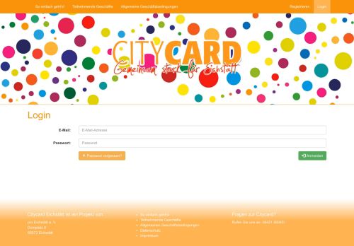 
                            7. Login - Citycard Eichstätt – Gemeinsam stark für Eichstätt!