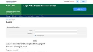 
                            3. Login - Civil Law - Advocate Resource Center