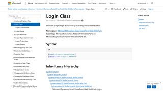 
                            4. Login Class (Microsoft.Dynamics.Retail.SharePoint.Web.WebParts ...