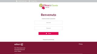 
                            8. Login - Clicca & Gusta - Elior