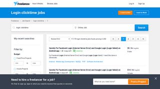 
                            11. Login clicktime Jobs, Employment | Freelancer