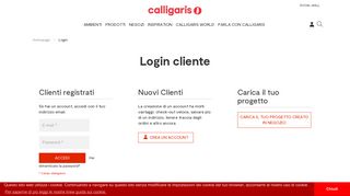 
                            2. Login cliente - Calligaris.com