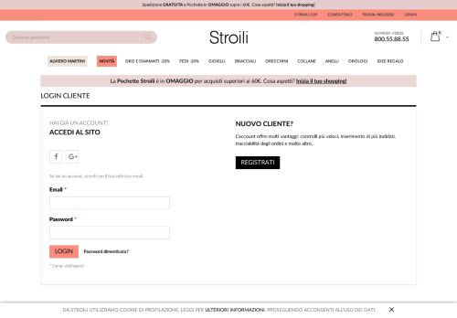 
                            1. Login cliente - Stroili