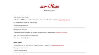 
                            12. Login cliente - Zur Rose - Rezeptkonto