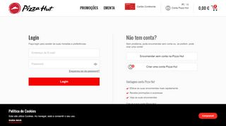 
                            1. Login - Clientes - Pizza Hut Delivery - Muito para além da pizza