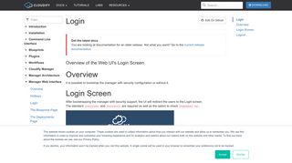 
                            2. Login - Cloudify Documentation