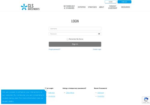 
                            1. Login | CLS Investments, LLC