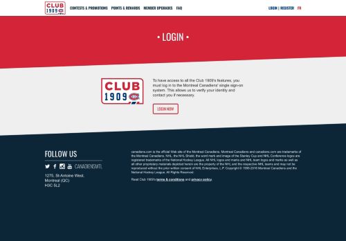 
                            10. Login - Club 1909