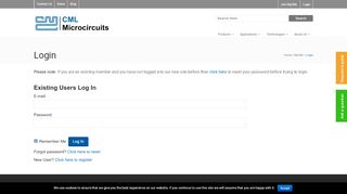 
                            7. Login - CML Microcircuits