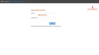 
                            3. Login | CMS System - City University