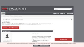 
                            13. Login-Code - PKW-Forum.de
