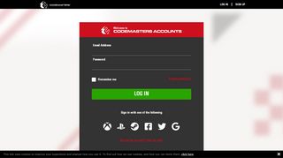 
                            10. Login - Codemasters Accounts - DiRT 4