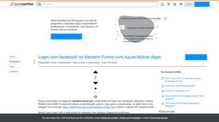 
                            9. Login com facebook no Xamarin Forms com Azure Mobile Apps - Stack ...