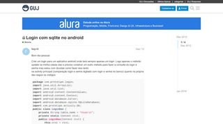 
                            3. Login com sqlite no android - Mobile - GUJ