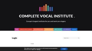 
                            11. Login – Complete Vocal Institute