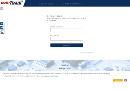 
                            12. Login - comTeam Technologie Netzwerk