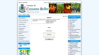 
                            7. Login - Comune di Cossano Belbo