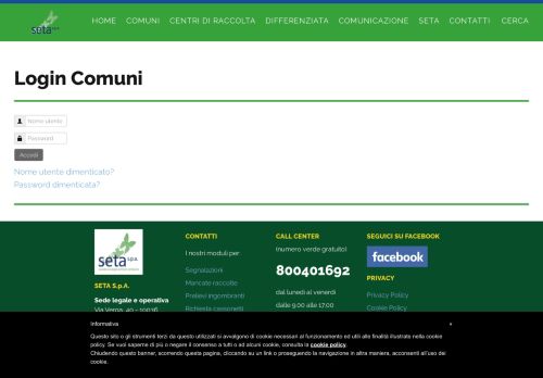 
                            10. Login Comuni - SETA spa