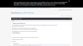 
                            6. login con ASP e MS Access - forum.altervista.org
