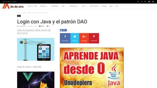 
                            13. Login con Java y el patrón DAO | Uno de piera