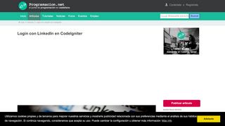 
                            8. Login con LinkedIn en CodeIgniter. Programación en Castellano.
