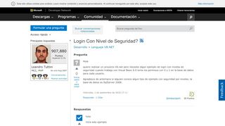 
                            11. Login Con Nivel de Seguridad? - MSDN - Microsoft