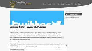 
                            13. Login con Twitter - Javascript / Phonegap - Daniel Riera