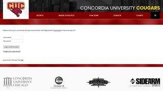 
                            4. Login - Concordia University Chicago Athletics