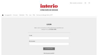 
                            8. Login - Concours de design Interio