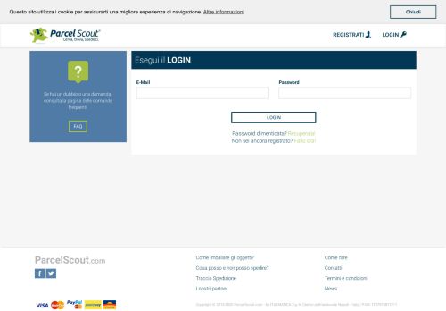 
                            1. login - Confronta su ParcelScout le tariffe dei corrieri per spedire ...