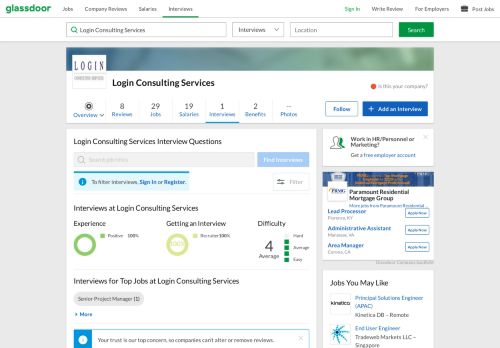 
                            9. Login Consulting Services Interview Questions | Glassdoor.sg