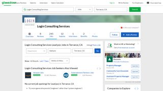 
                            11. Login Consulting Services Lead poc Jobs in Torrance, CA | Glassdoor