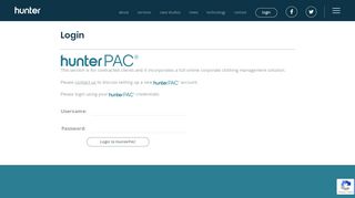
                            10. Login - Contracted Clients | HunterPAC® | Hunter Apparel Solutions