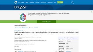 
                            9. Login cookies/seesion problem - Login into Drupal doesn't login into ...