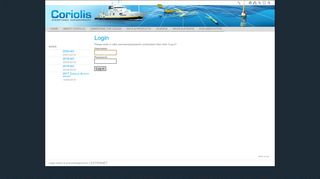 
                            6. Login - Coriolis : In situ data for operational oceanography