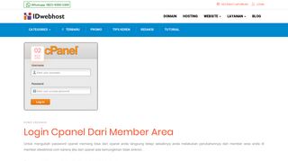 
                            1. Login Cpanel Dari Member Area - BLOG IDwebhost