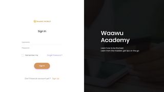 
                            2. Login | Create Account > Waawu Academy