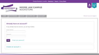 
                            3. Login / Create An Account | Moose Jaw Campus Bookstore